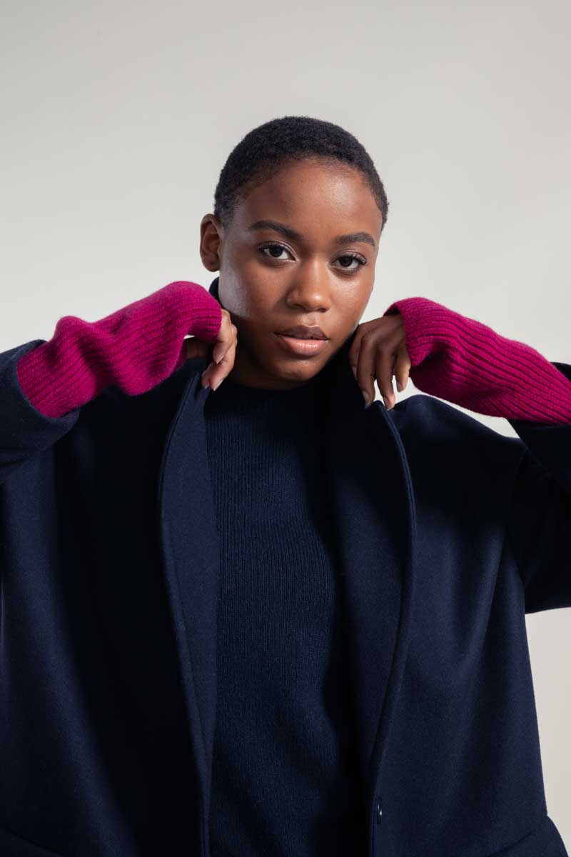 Manicotti Unisex Cashmere Rigenerato Ingrid Rosa