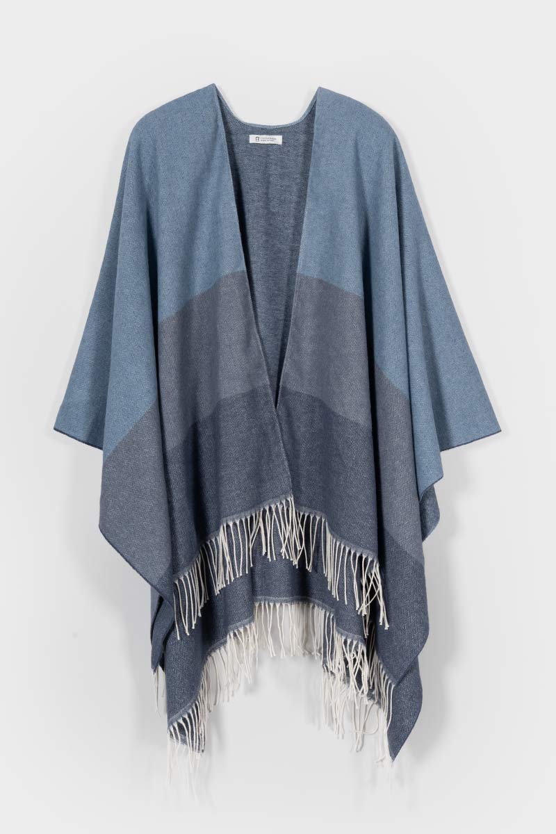 Mantella Poncho Donna Cotone Rigenerato Mila - Rifò Lab Moda circolare made in Italy