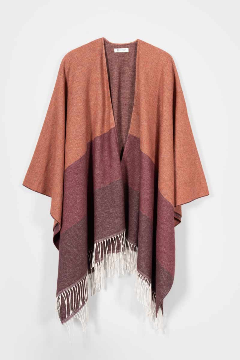 Mantella Poncho Donna Cotone Rigenerato Mila - Rifò Lab Moda circolare made in Italy
