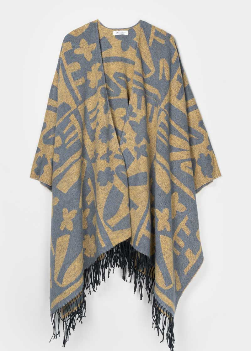 Mantella Cotone Rigenerato Creek Giallo Denim