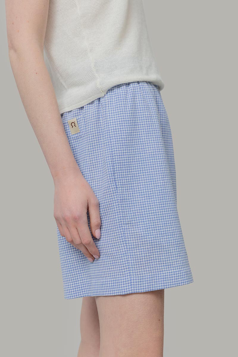 Pantaloncini Inghirami Allegra Azzurra - Rifò Lab Moda circolare made in Italy