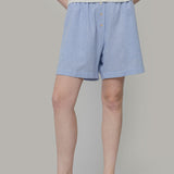 Pantaloncini Inghirami Allegra Azzurra - Rifò Lab Moda circolare made in Italy