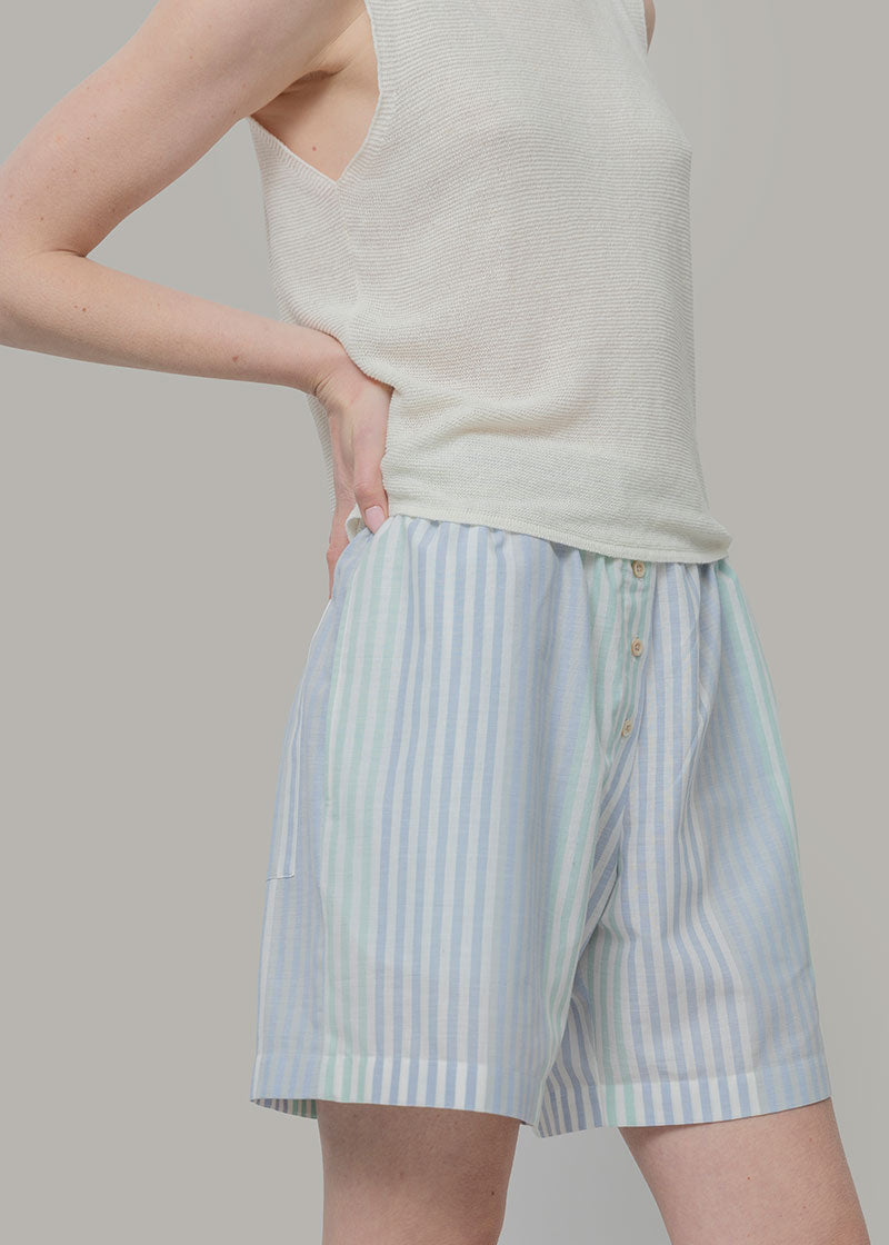 Pantaloncini Inghirami Allegra Acquamarina - Rifò Lab Moda circolare made in Italy