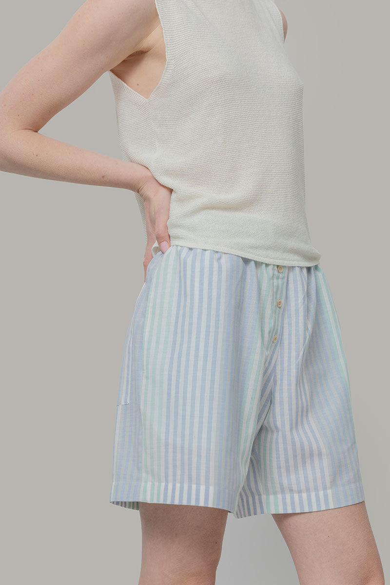 Pantaloncini Inghirami Allegra Acquamarina - Rifò Lab Moda circolare made in Italy