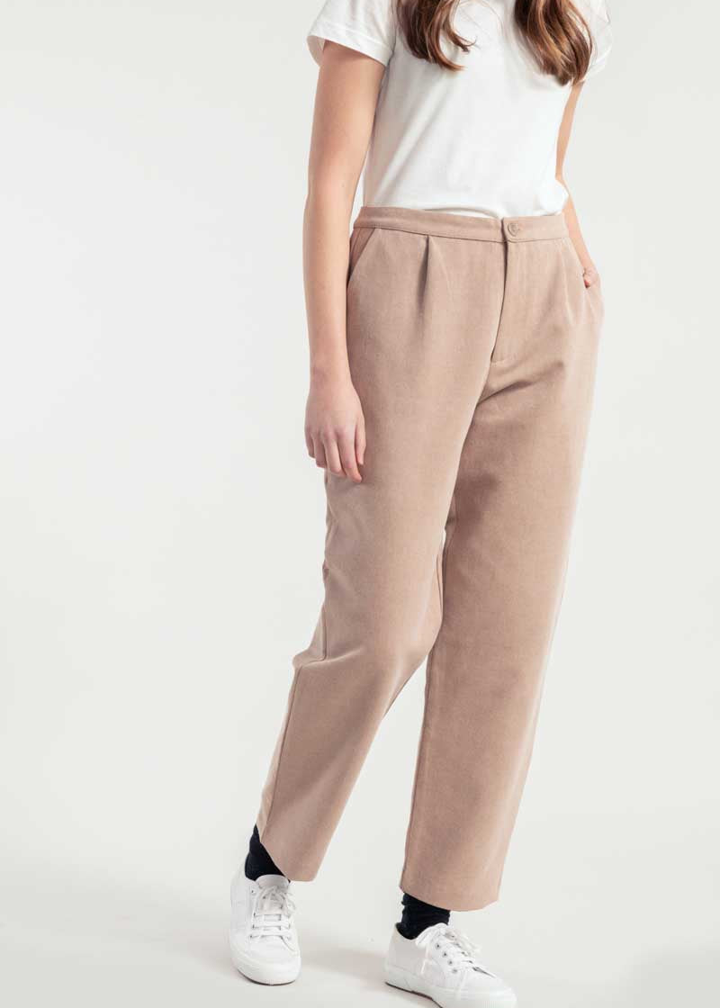Beige Mandorla | Pantalone Donna Cotone Rigenerato Novilia