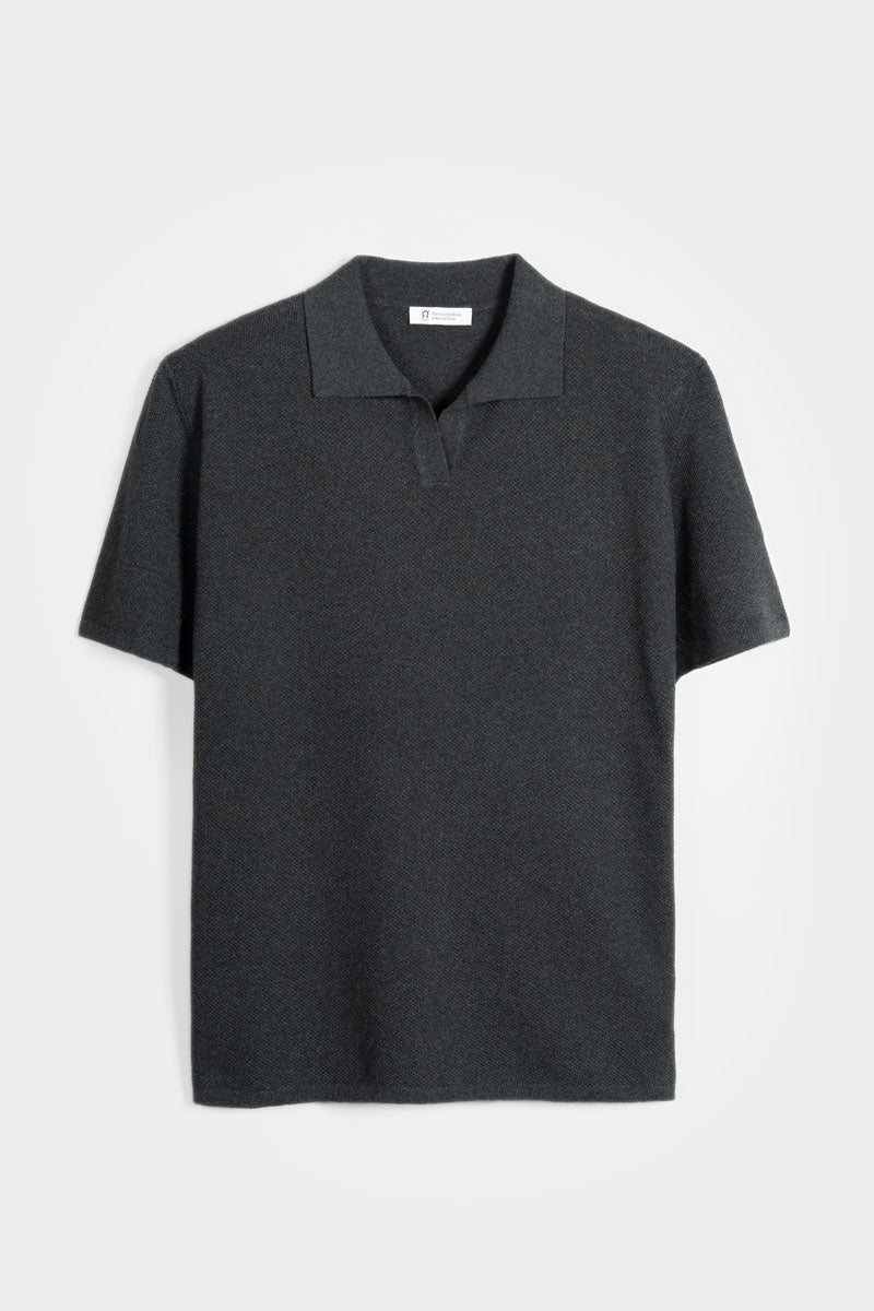 Polo Uomo Cotone Rigenerato Giancarlo Nera