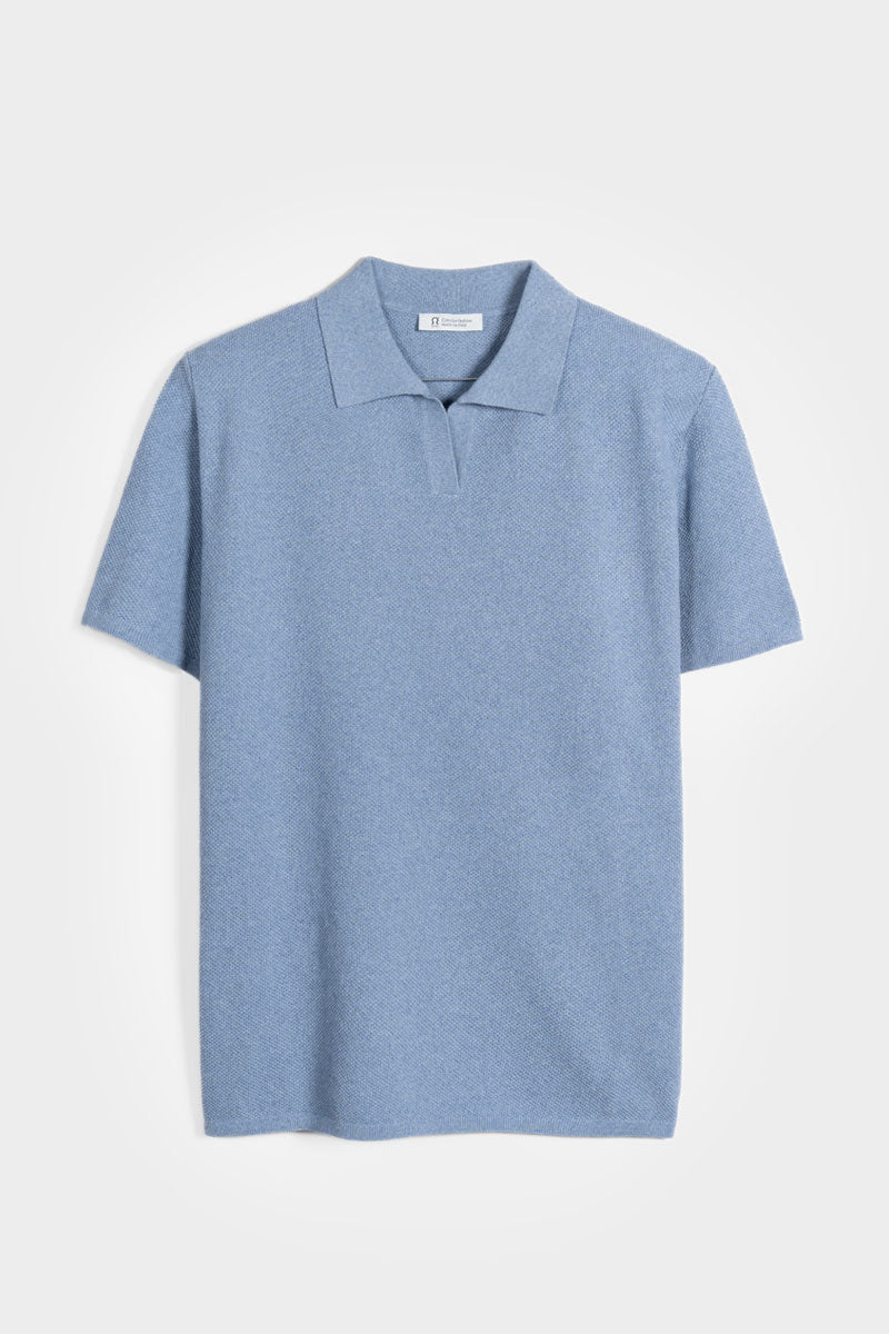 Polo Uomo Cotone Rigenerato Giancarlo Blu