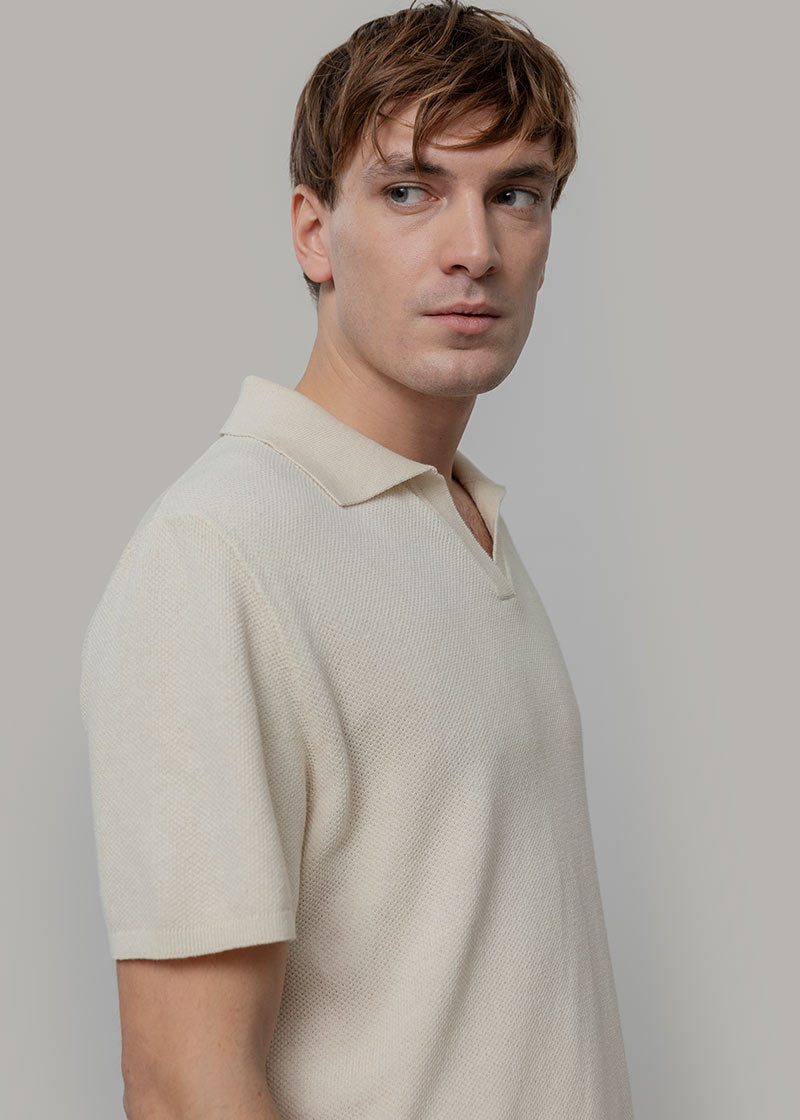 Polo Uomo Cotone Rigenerato Giancarlo Bianca