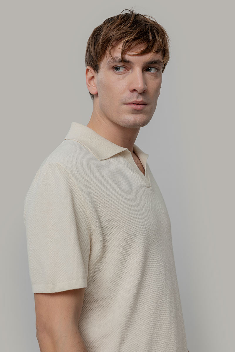 Polo Uomo Cotone Rigenerato Giancarlo Bianca