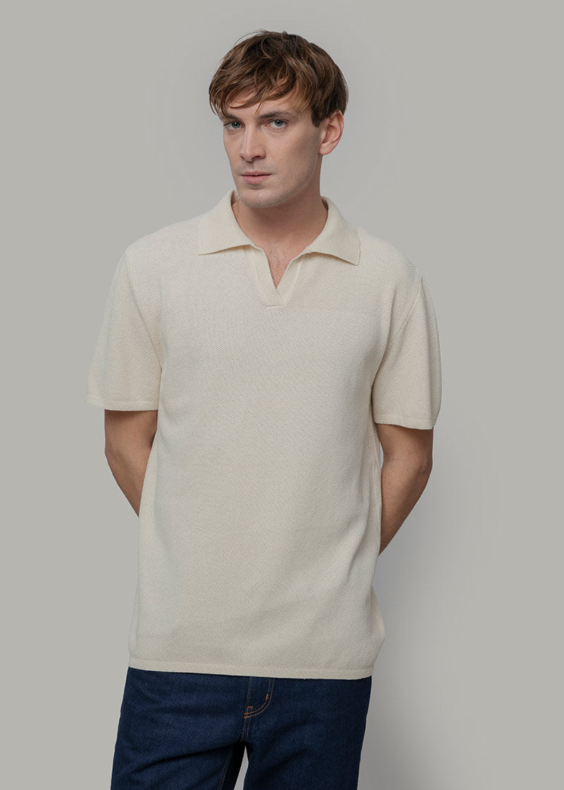 Polo Uomo Cotone Rigenerato Giancarlo Bianca
