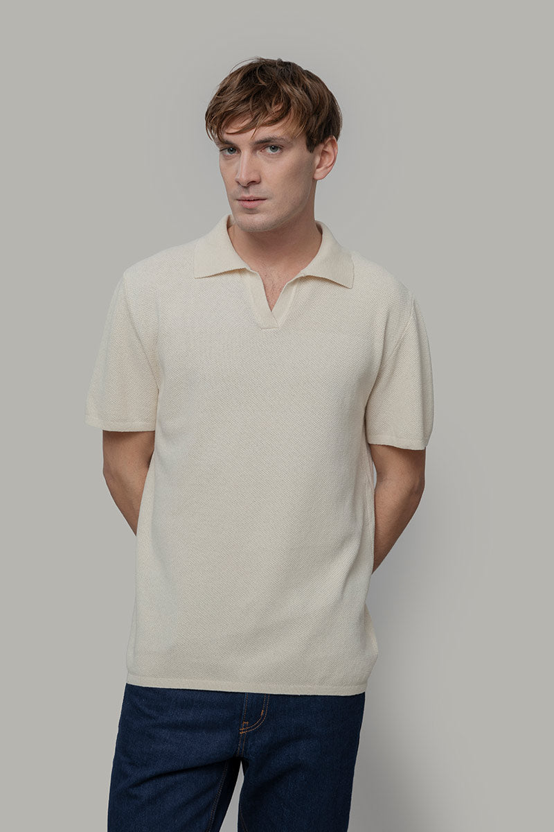 Polo Uomo Cotone Rigenerato Giancarlo Bianca