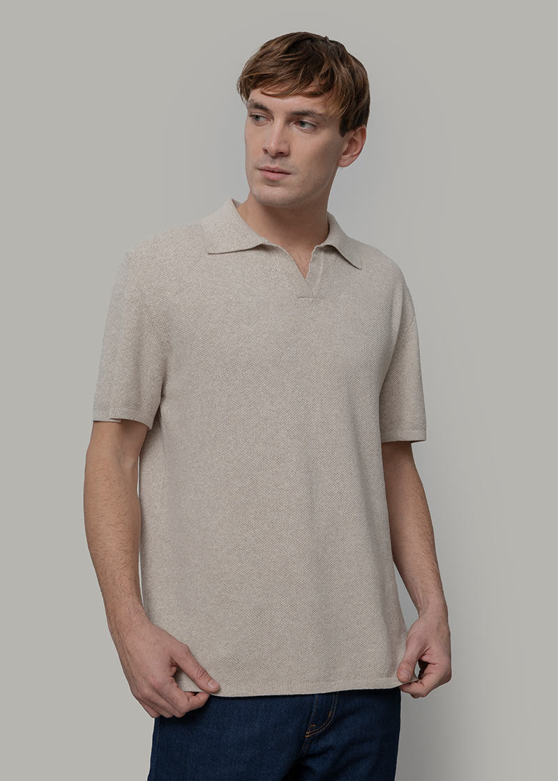 Polo Uomo Cotone Rigenerato Giancarlo Beige