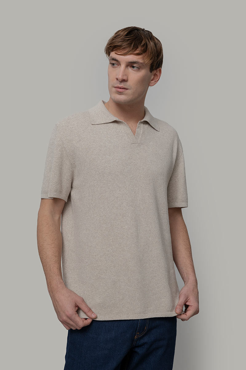 Polo Uomo Cotone Rigenerato Giancarlo Beige