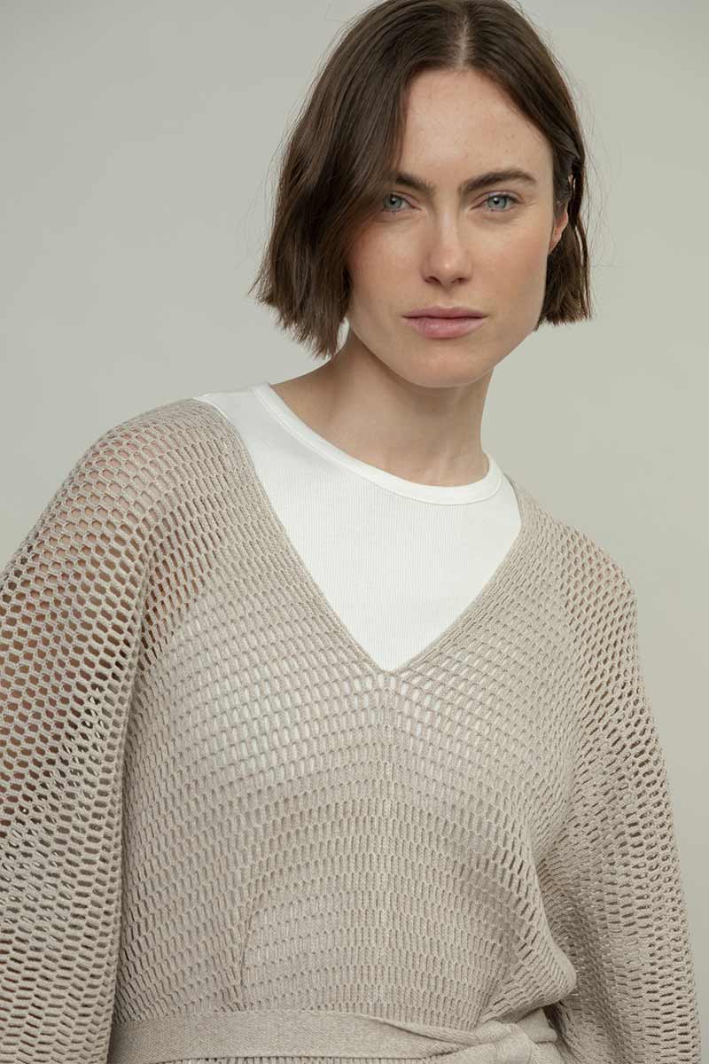 Caftano Traforato Donna Cotone Rigenerato Dalila