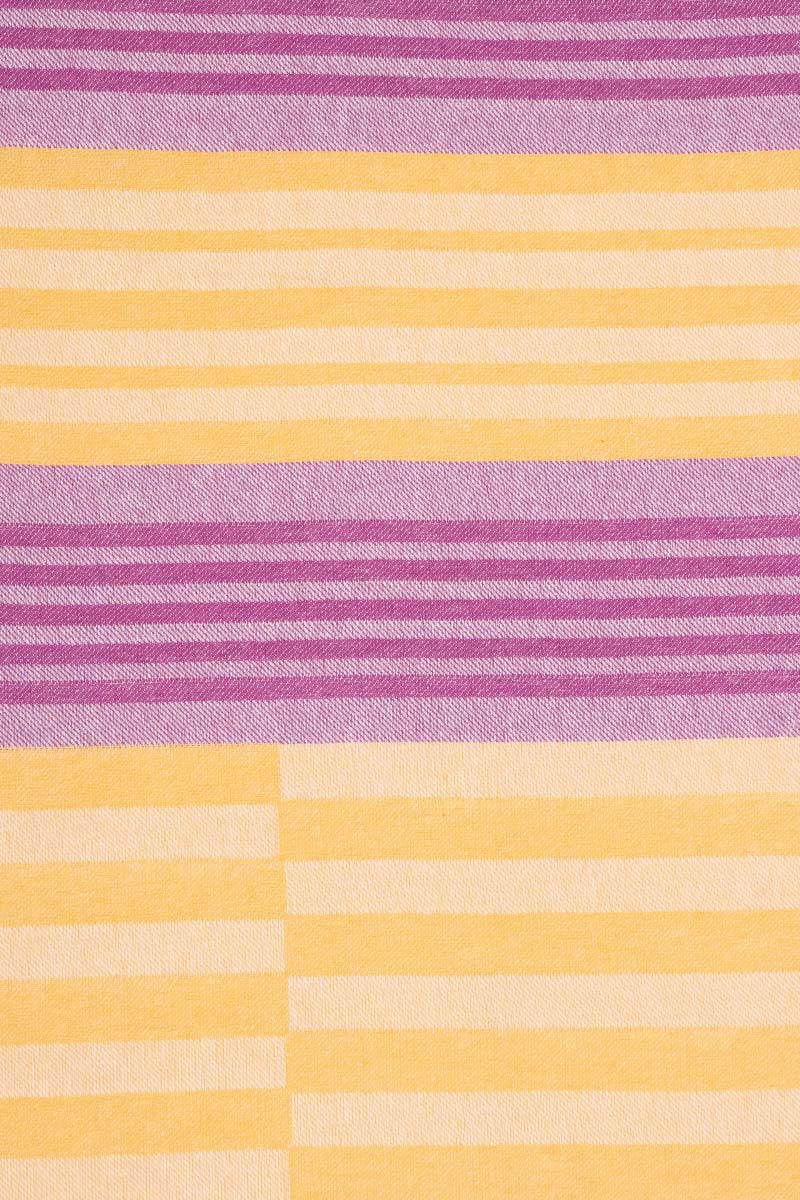 Glicine/Giallo | Scialle Cotone Rigenerato Gustav
