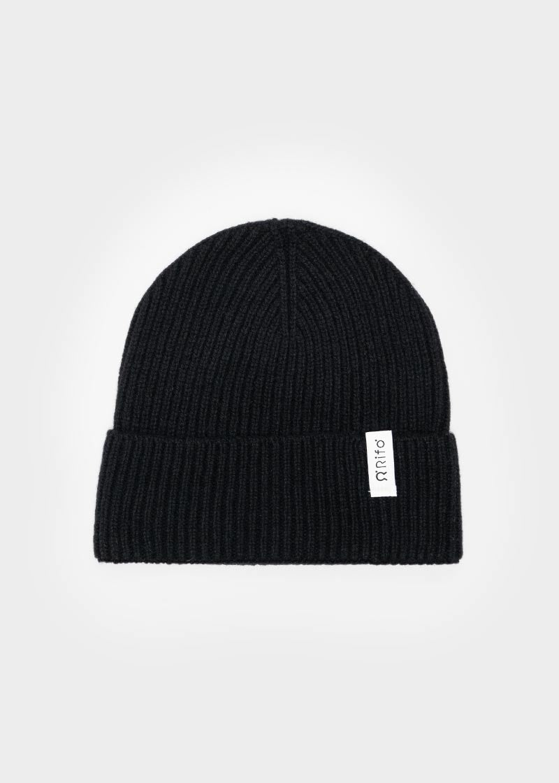 Nero Ardesia | Cappello cashmere rigenerato