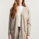 Beige Sabbia | Cardigan Donna Cashmere Rigenerato Claudia