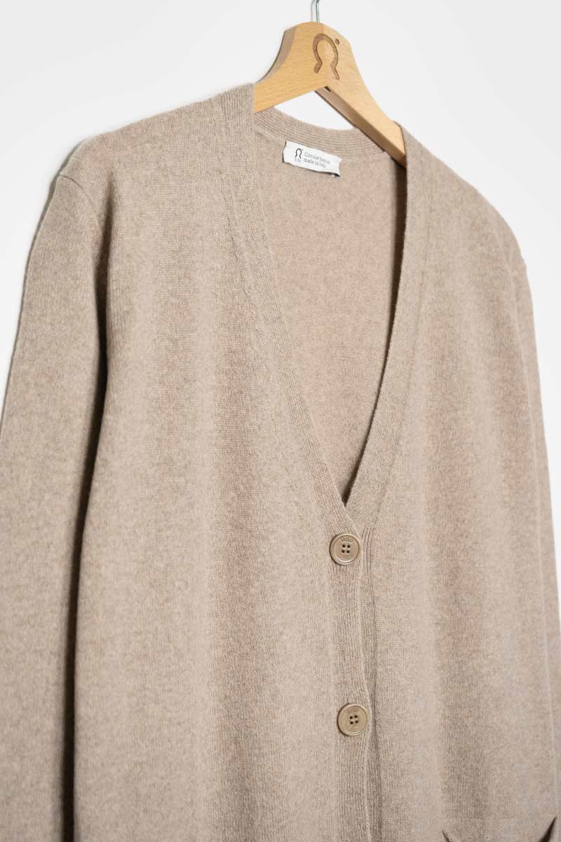 Beige Sabbia | Cardigan Donna Cashmere Rigenerato Claudia