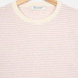 Bianco Burro + Rosa Magnolia | Maglia Maniche Corte Cotone Rigenerato