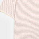 Bianco Burro + Rosa Magnolia | Maglia Maniche Corte Cotone Rigenerato