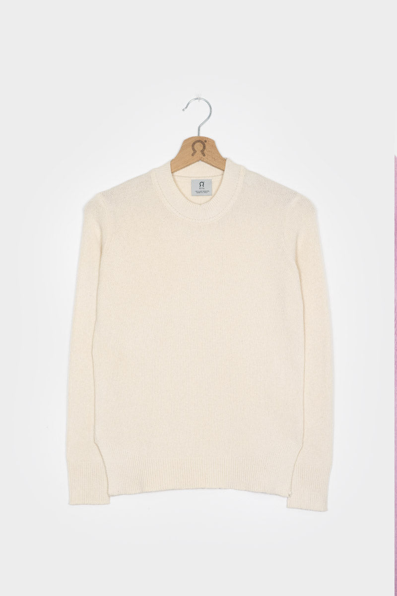 Bianco Burro | Maglia Donna Cotone Rigenerato Audrey