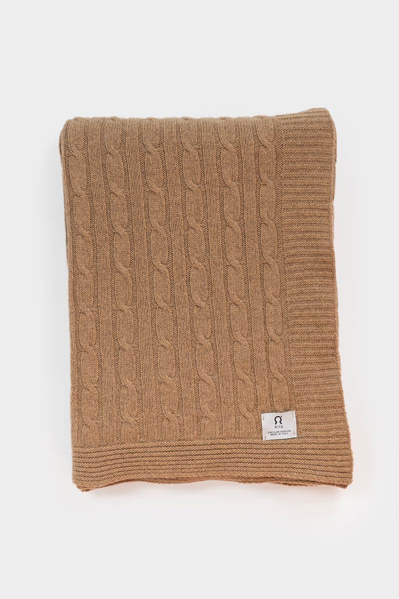Coperta Lana e Cashmere Rigenerato Elide - Moda Circolare Made in Italy Rifò