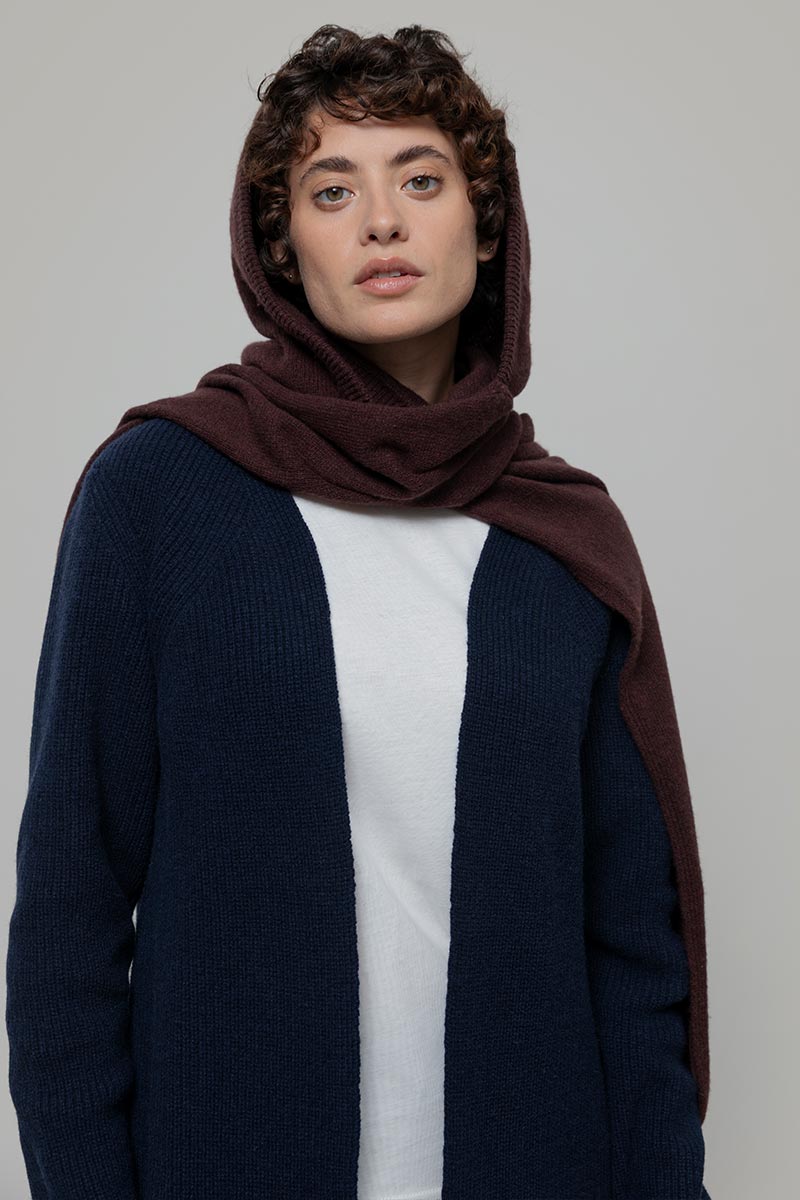 Sciarpa-cappuccio Cashmere Ilenia - Rifò Lab Moda circolare made in Italy