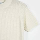 Bianco Grezzo | Maglia lupetto seta rigenerata