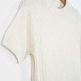 Bianco Grezzo | Maglia lupetto seta rigenerata