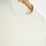 Bianco Grezzo | Maglia lupetto seta rigenerata