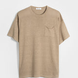Beige Sabbia | T-shirt Lino Riciclato Uomo Matteo
