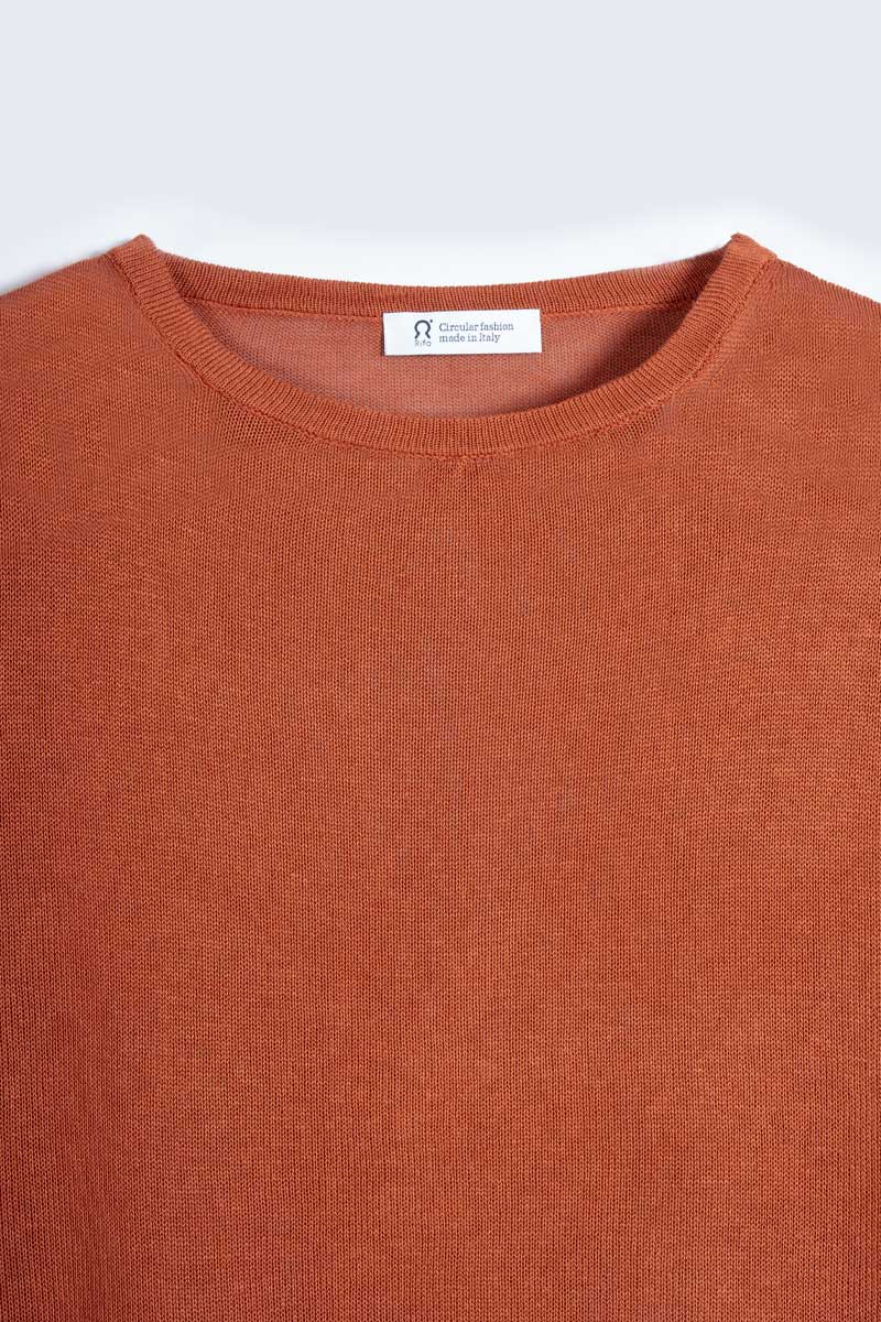T-Shirt Donna Viscosa Virginia Marrone Terracotta