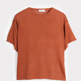 T-Shirt Donna Viscosa Virginia Marrone Terracotta