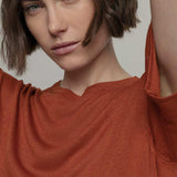 T-Shirt Donna Viscosa Virginia Marrone Terracotta