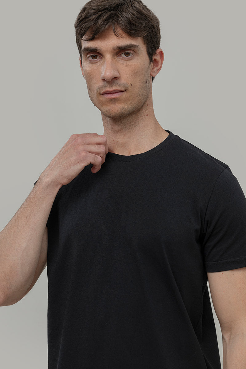 Nero Corvino | tshirt cotone organico e cotone rigenerato uomo
