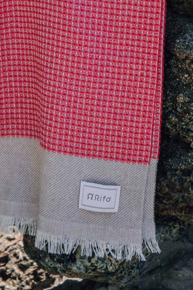 Rosso Fiamma | Telo mare cotone rigenerato