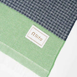 Telo Mare Cotone Rigenerato Waffle Verde Blu