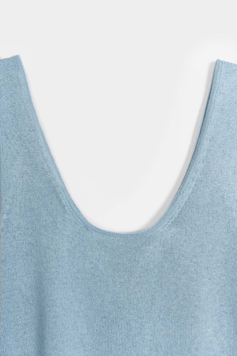 Azzurro Polvere | Top Viscosa Donna Valeria