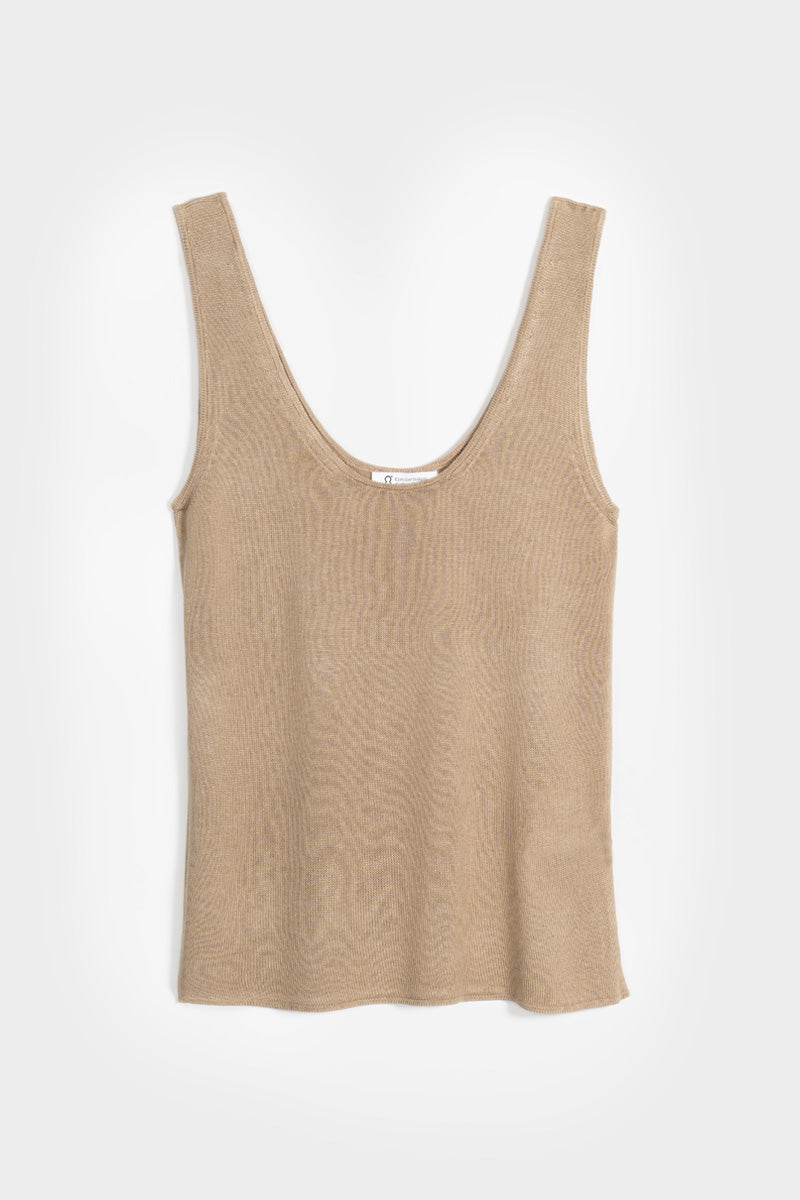 Top Viscosa Donna Valeria Beige