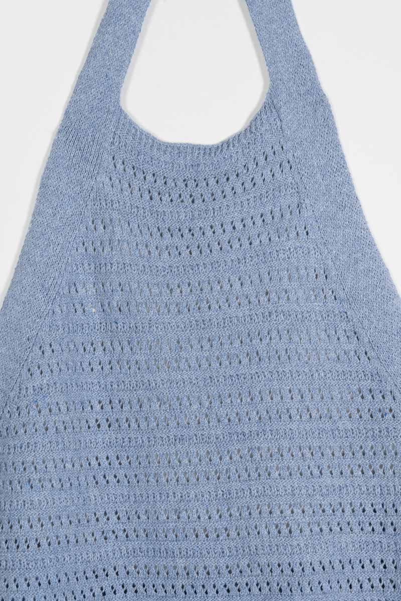 Canotta Donna Cotone Rigenerato Nilla Blu