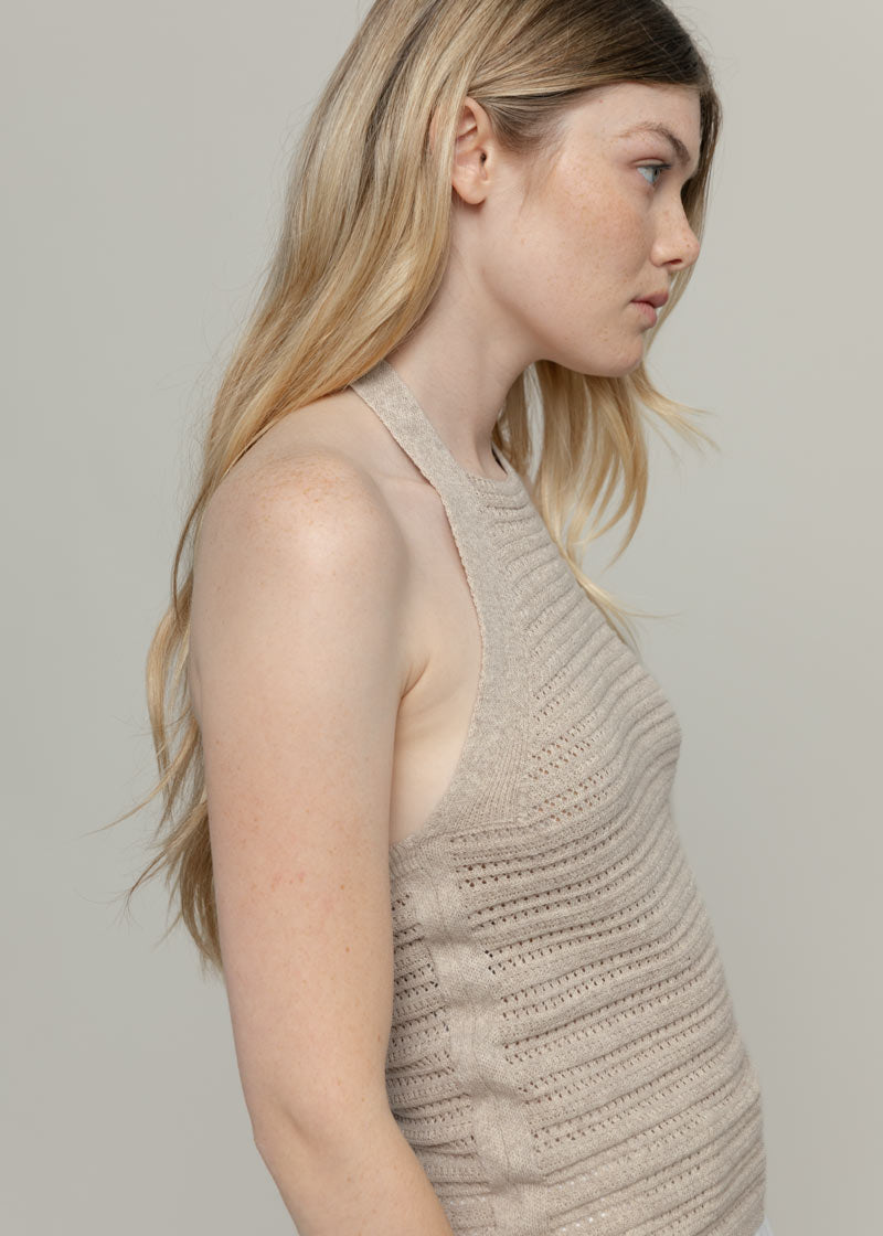 Canotta Donna Cotone Rigenerato Nilla Beige