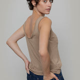 Top Viscosa Donna Valeria Beige - Rifò Lab Moda circolare made in Italy