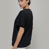 Nero Corvino | tshirt cotone organico e cotone rigenerato - Rifò Lab Moda circolare made in Italy