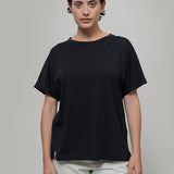 Nero Corvino | tshirt cotone organico e cotone rigenerato - Rifò Lab Moda circolare made in Italy