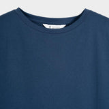 T-Shirt Donna Cotone Rigenerato Cris Blu