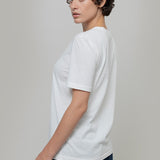 T-Shirt Donna Cotone Rigenerato Mimma Bianco - Rifò Lab Moda circolare made in Italy