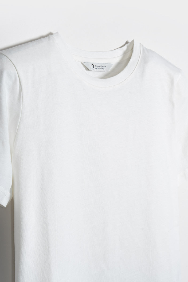 T-Shirt Donna Cotone Rigenerato Mimma Bianco
