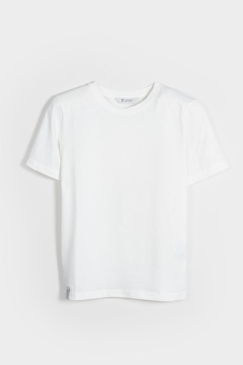 T-Shirt Donna Cotone Rigenerato Mimma Bianco