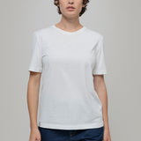 T-Shirt Donna Cotone Rigenerato Mimma Bianco - Rifò Lab Moda circolare made in Italy