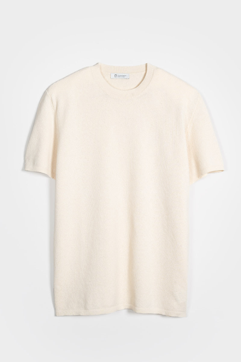 T-Shirt Uomo Cotone Rigenerato Mattia Bianco